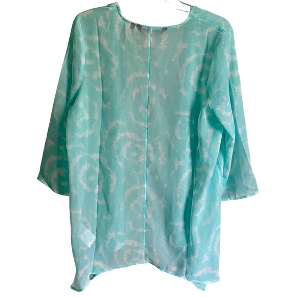 Colleen Lopez Women's Sheer Polyester Tie-Dye Cardigan XS NEW - Picture 6 of 10